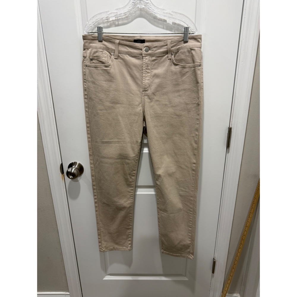 NYDJ Beige Cropped Ankle Pants Size 14